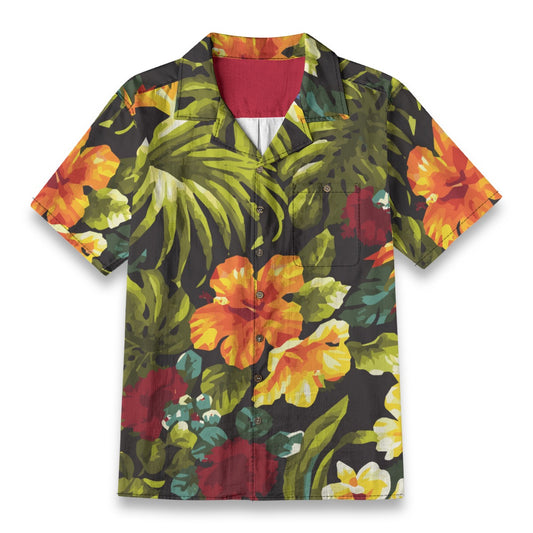 “Hibiscus” Men's Casual Hawaiian Short Sleeve Shirt