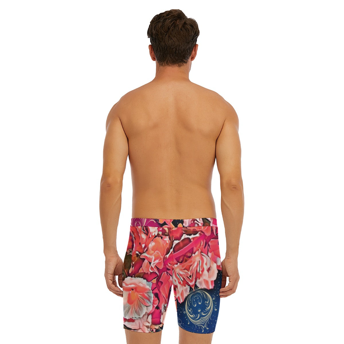 “Celestial Bloom” Men's Long Boxer Briefs