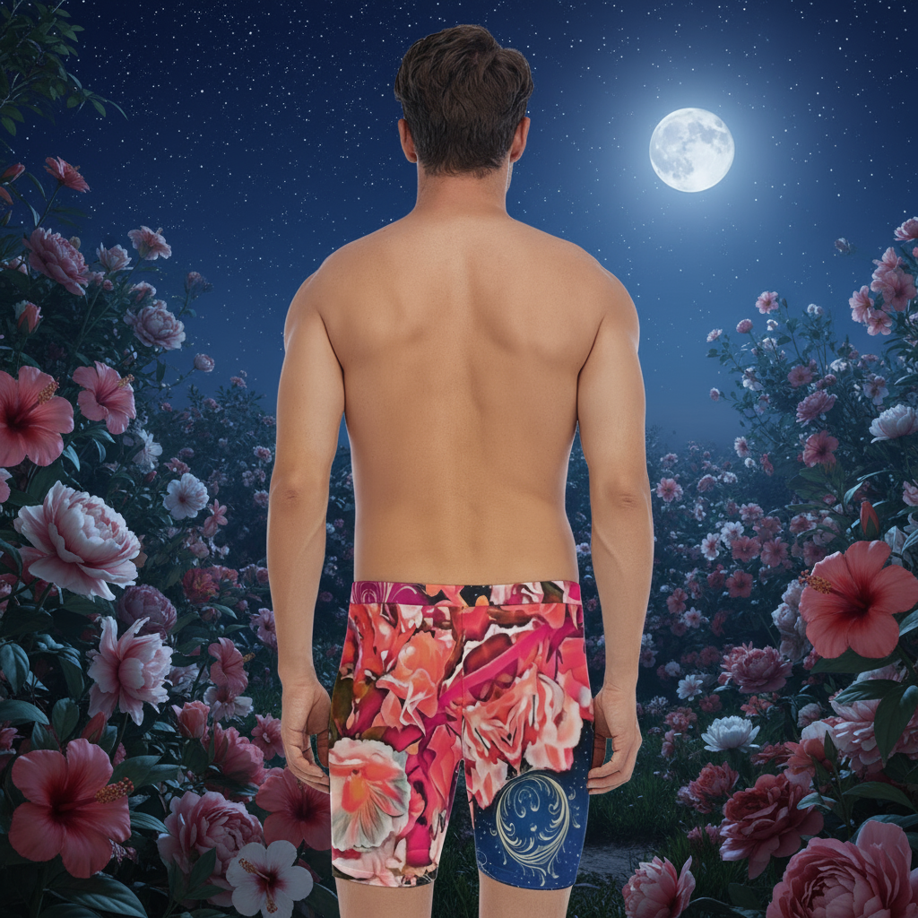 “Celestial Bloom” Men's Long Boxer Briefs