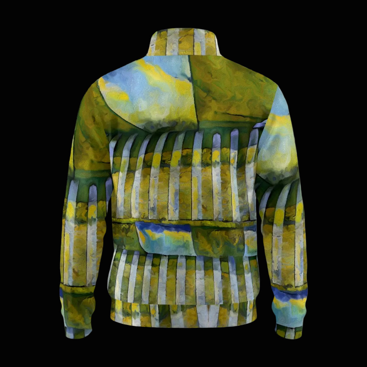 “Green Meadows” Men’S Half-Zip Pullover Sweatshirt