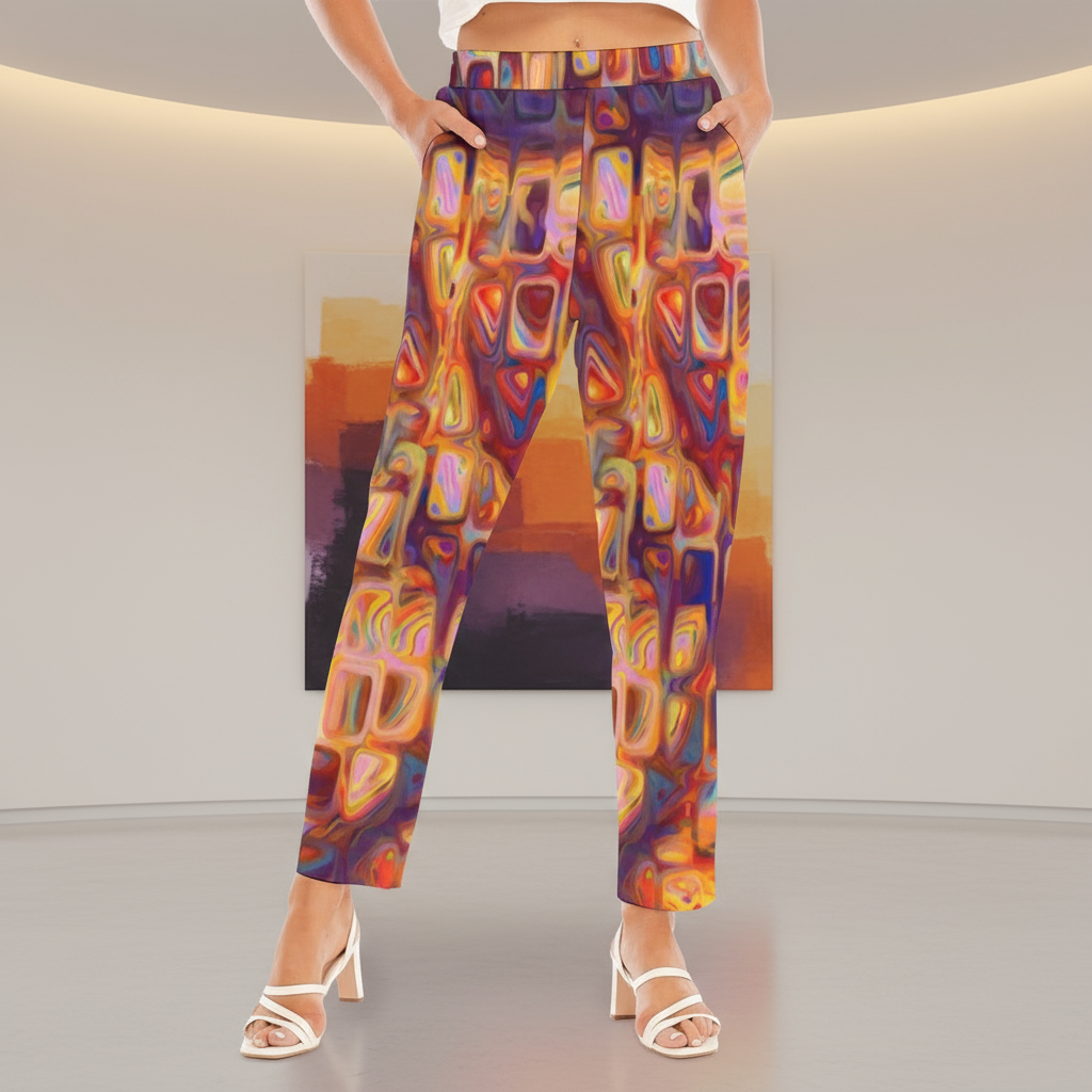 “Gemstones” Women's Loose Straight-leg Pants