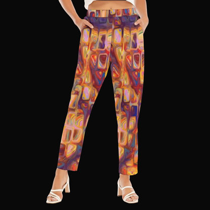 “Gemstones” Women's Loose Straight-leg Pants