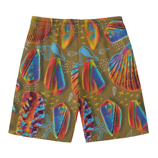 “Peregian Shells” Men‘s Beach Shorts With Lining