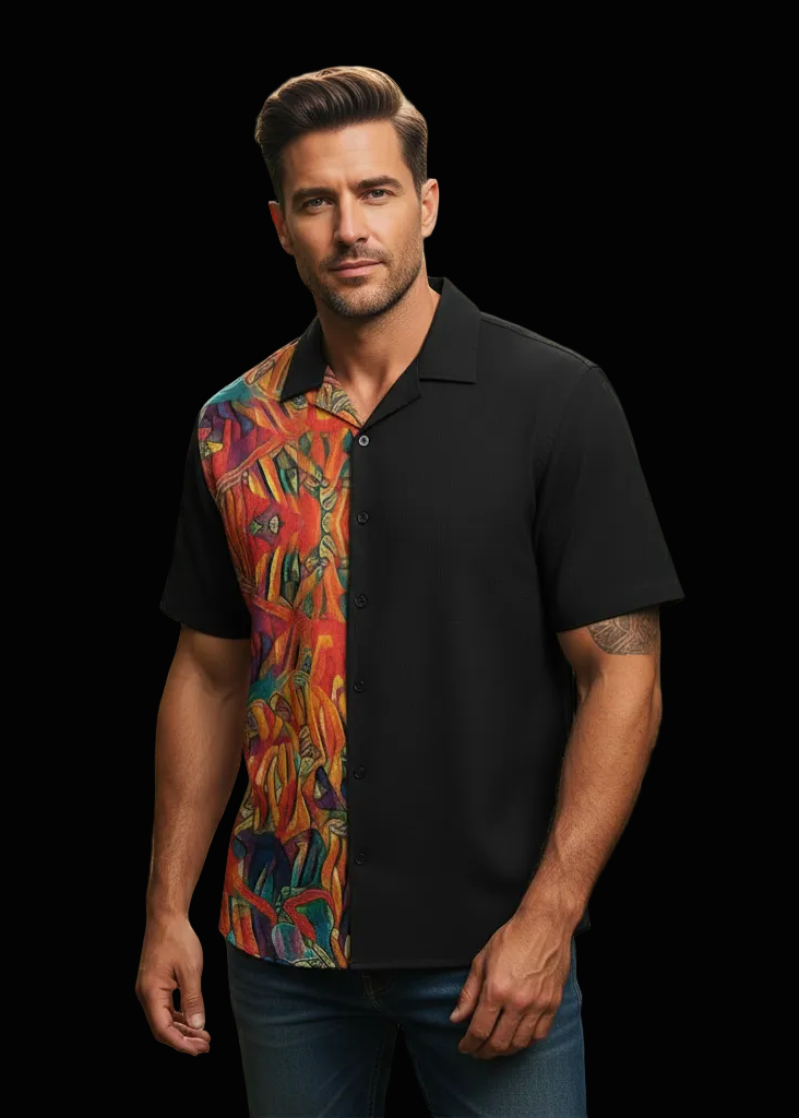 “Inferno”  Unisex Shirt With Folding Sleeve