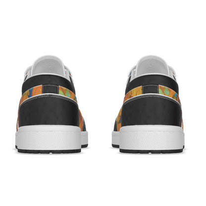 “Gilded Pathways” Men's Low State Leather Stitching Shoes