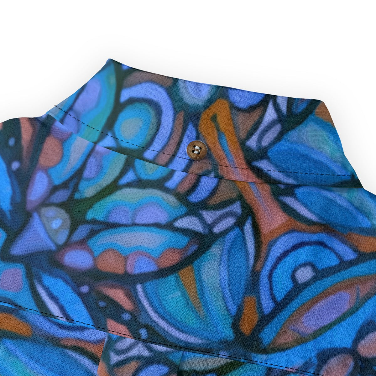 “Bloomfield Cobalt” Men's Casual Lapel Long Sleeve Shirt|125GSM Cotton