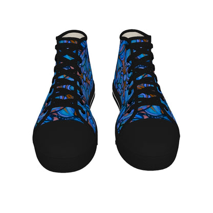 “Bloomfield Cobalt” Men's Black Sole Canvas Shoes