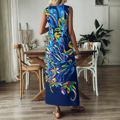 “Florina” Women's V-Neck Long Dress