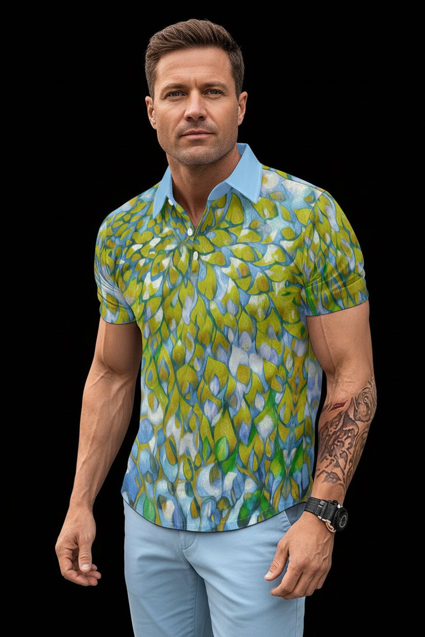 “Metro Flora” Men's Polo Shirt