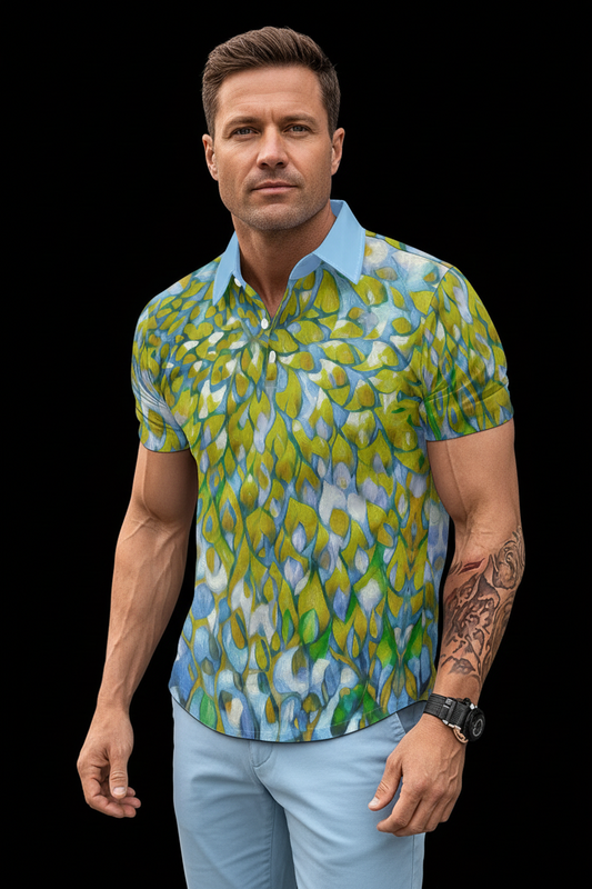 “Metro Flora” Men's Polo Shirt