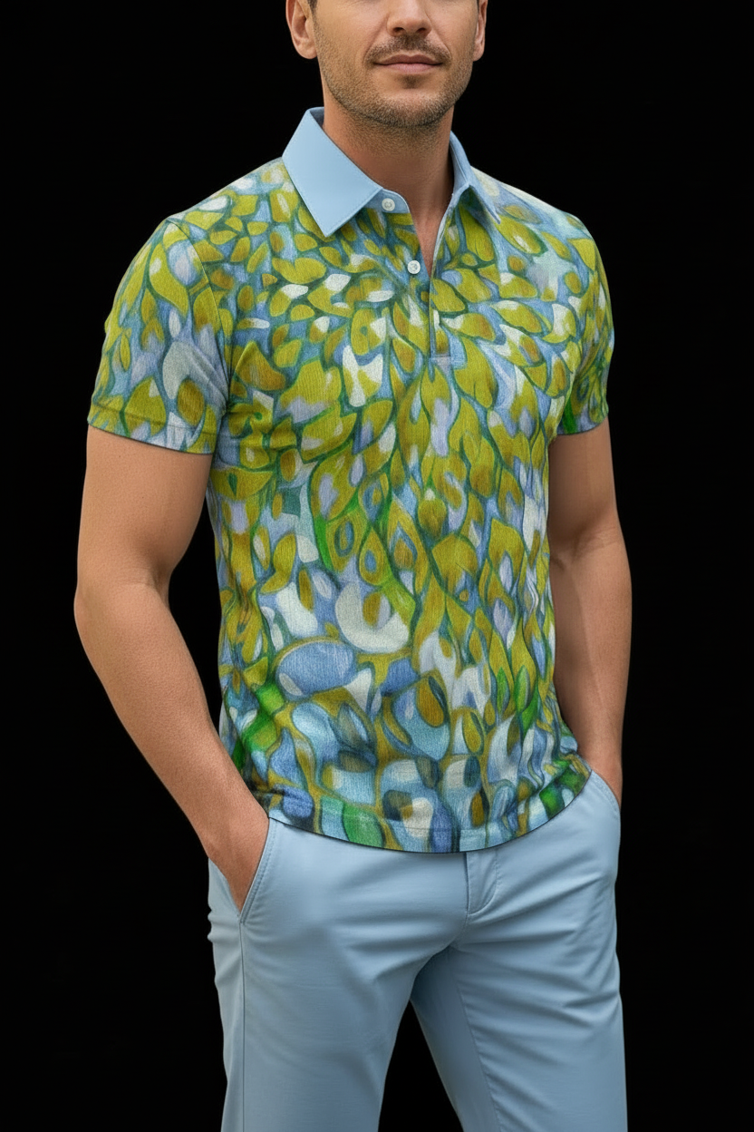 “Metro Flora” Men's Polo Shirt