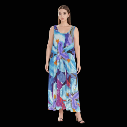 “The Blue Dietes” Women's Dress | 115GSM Rayon