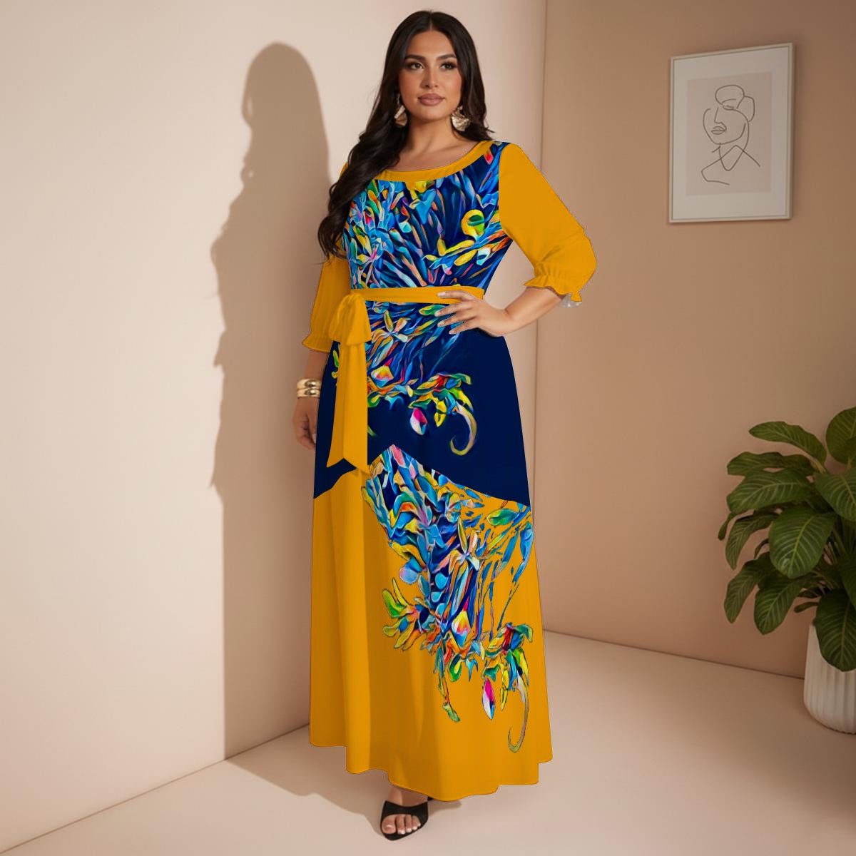 “Garden Glory” Women’s Maxi Dress|Plus Size