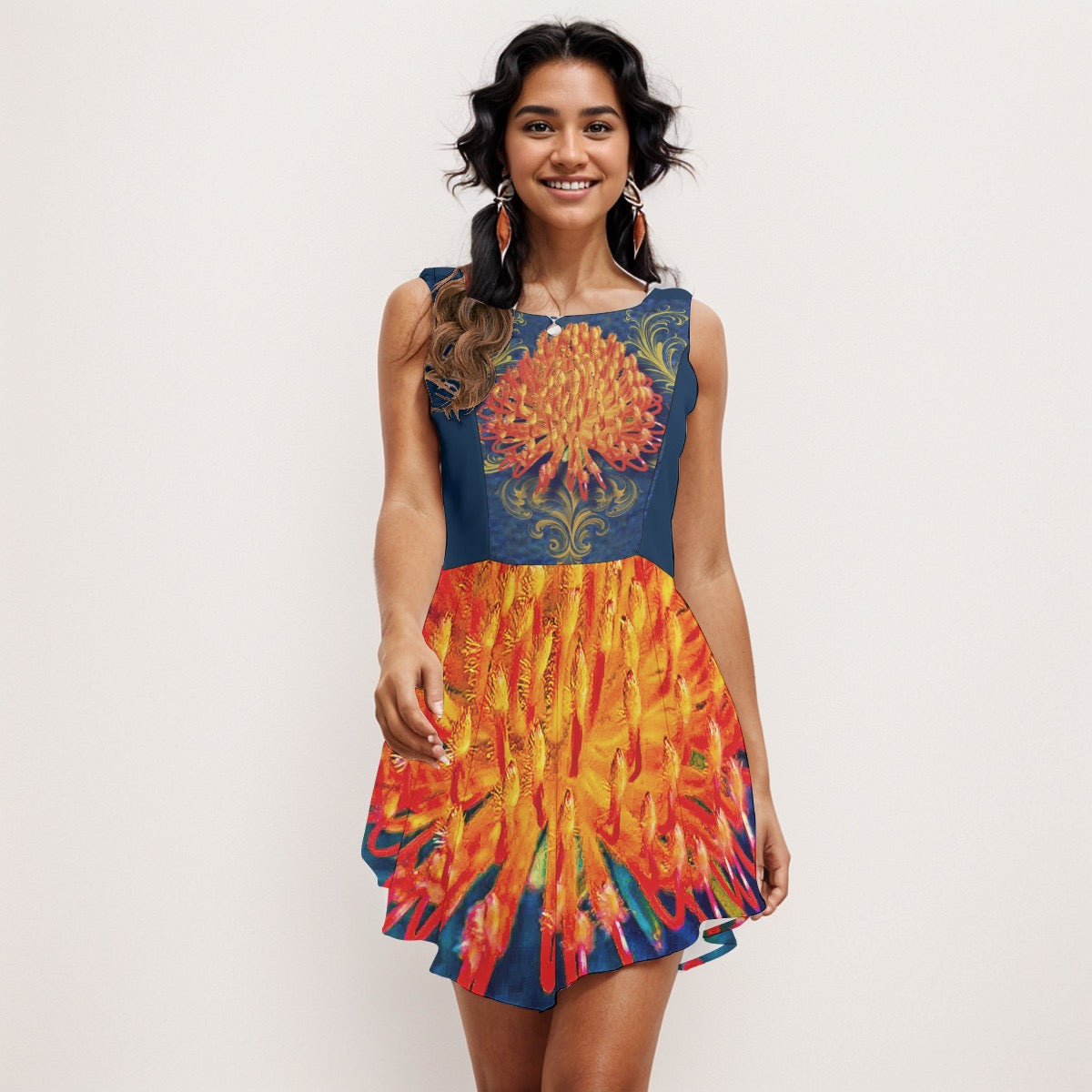 “Perfectly Protea”  Tank Top Dress