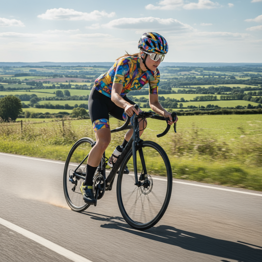 “Colour Block”  Women's Anti-Slip Raglan Cycling Jersey With Short Sleeve