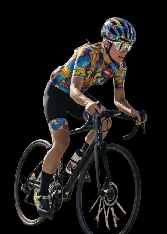 “Colour Block”  Women's Anti-Slip Raglan Cycling Jersey With Short Sleeve