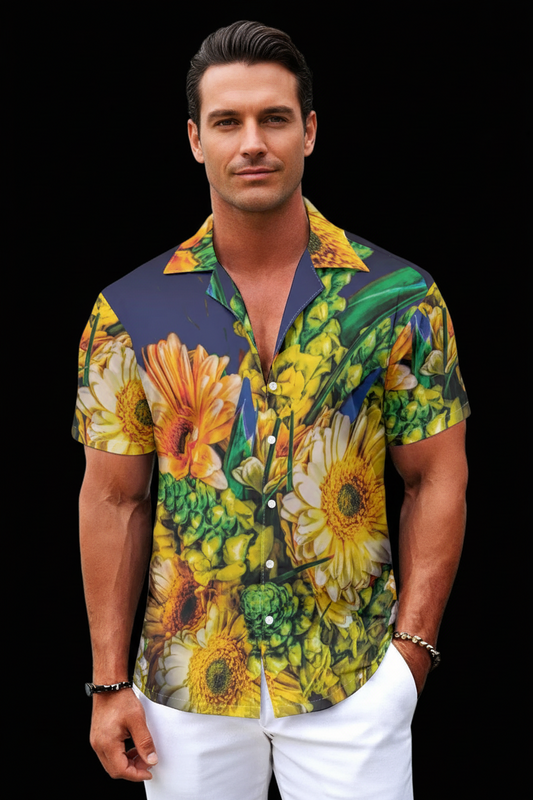 “Bouquet” Men's Hawaiian Shirt