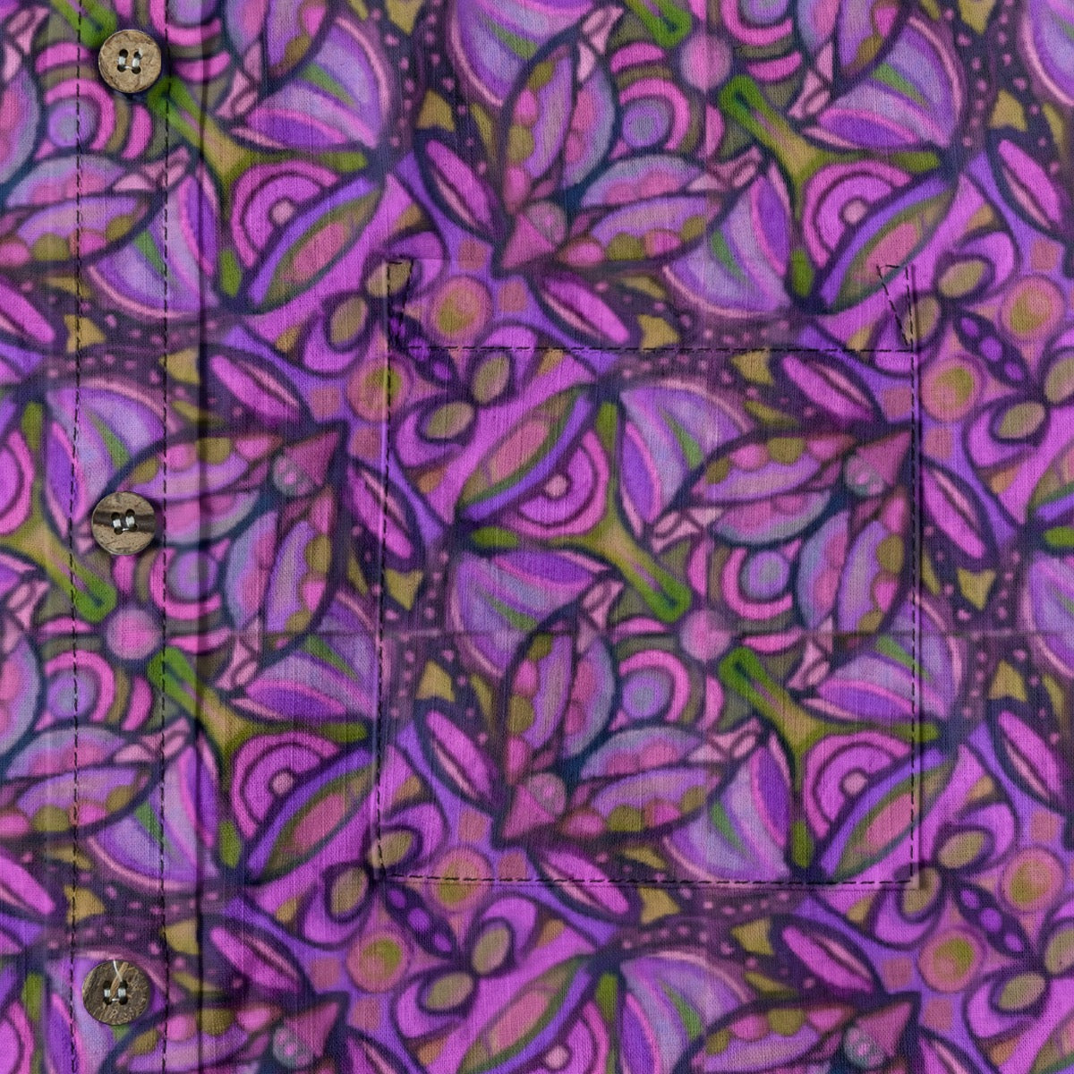 “Bloomfield Purple” Men's Casual Lapel Long Sleeve Shirt|125GSM Cotton