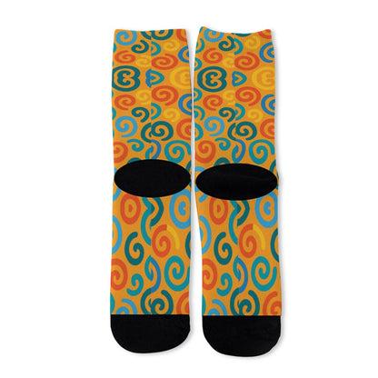 “Spiralling” Unisex Long Socks
