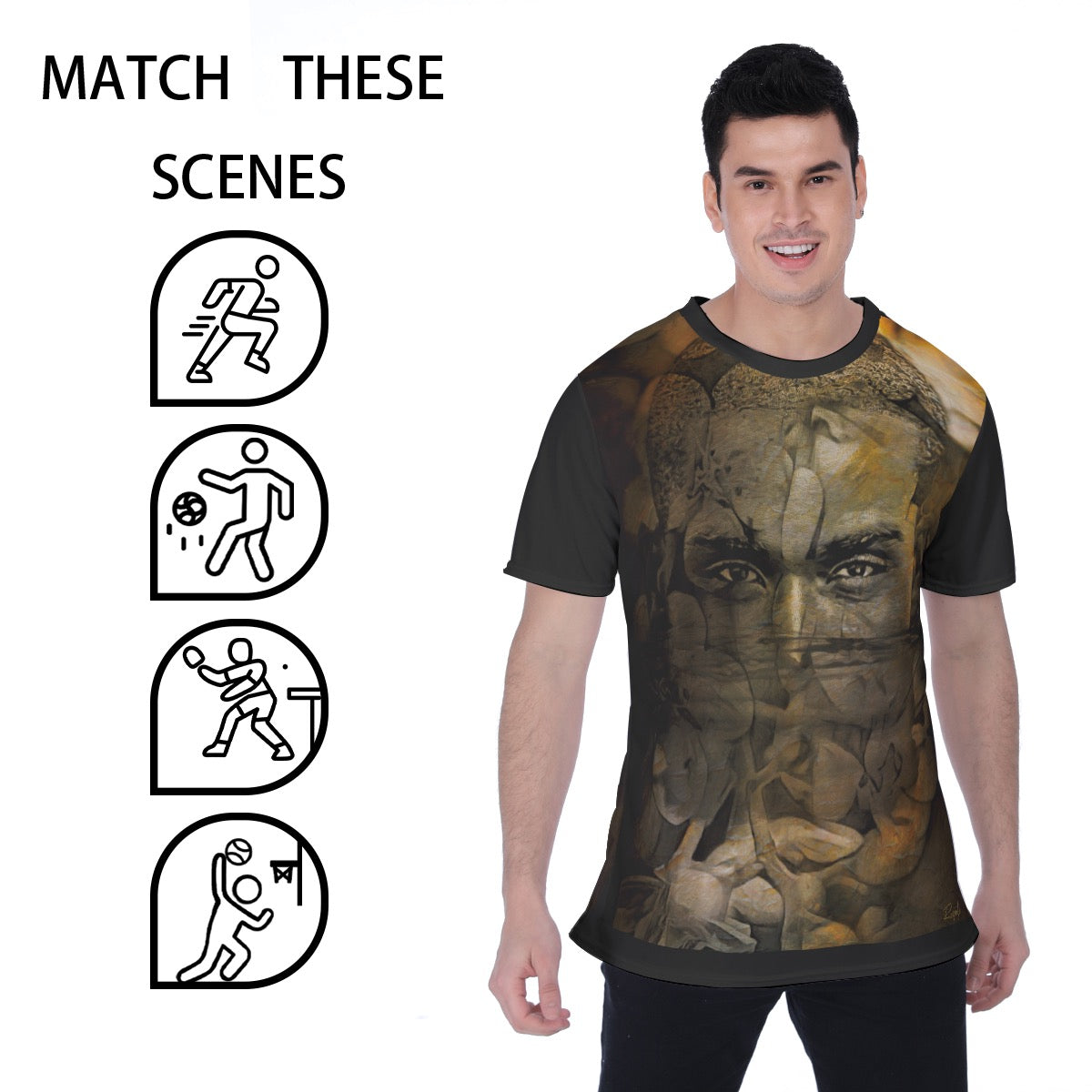 “Poly Flora” Men's T-shirt | Birdseye