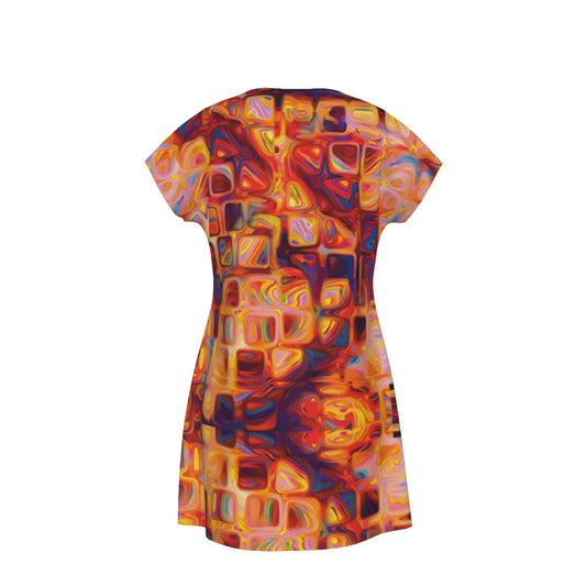 “Crystals” Women's Short Sleeve Dress