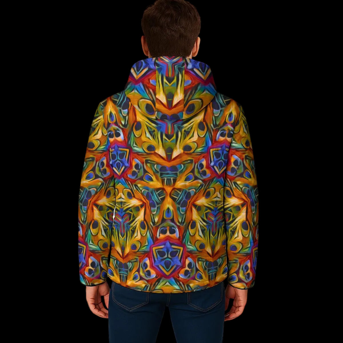 “Twisted Mandala” Unisex Warm Hooded Jacket