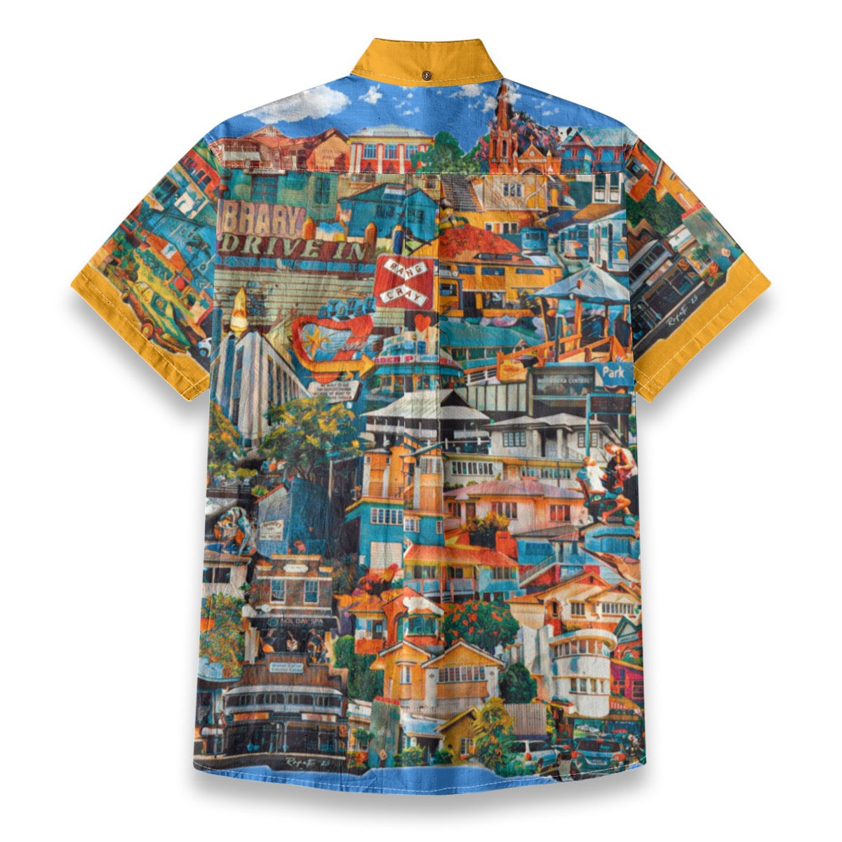 “Southside Brizvegas” Men's Breathable Cotton Shirt|125GSM