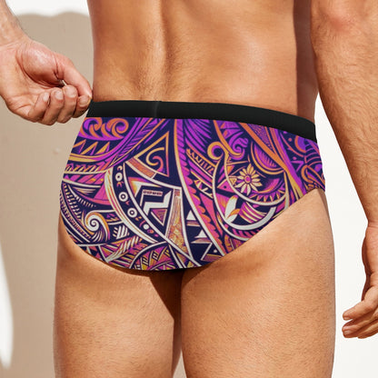 “Nesian”  Men'S Drawstring Swim Briefs