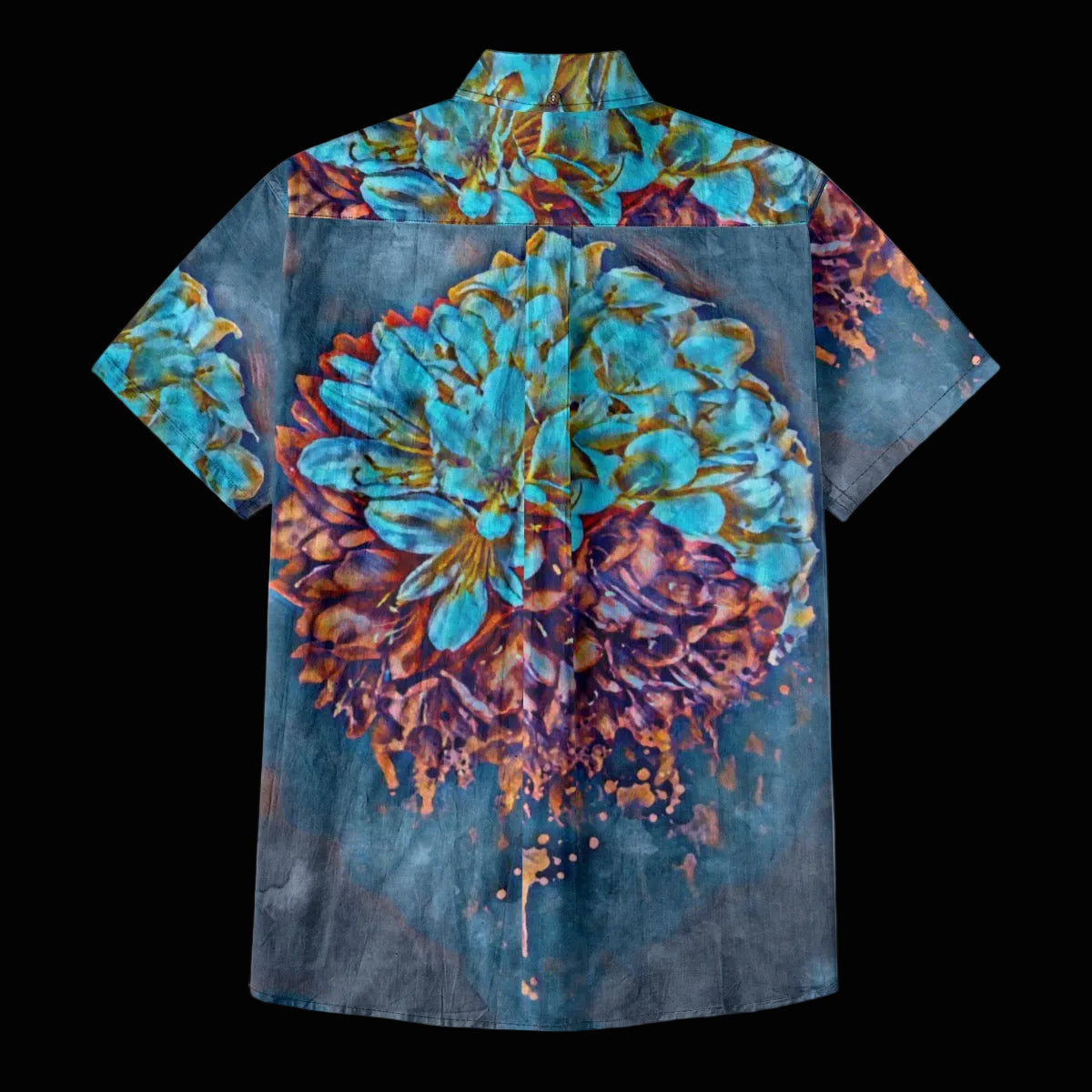 “Blue Clivea” Men's Breathable Cotton Shirt|125GSM