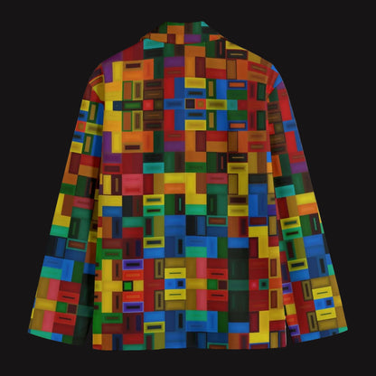 “Blocked” Men's Casual Flat Lapel Collar Blazer | 245GSM Cotton