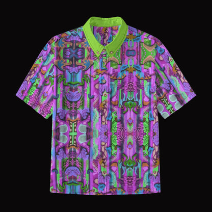 “Labyrinth” Purple Children's Shirt With Pocket | 125GSM Cotton