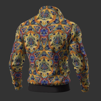 “Earthen Mandala” Men's Thick Knit Fleece Jacket