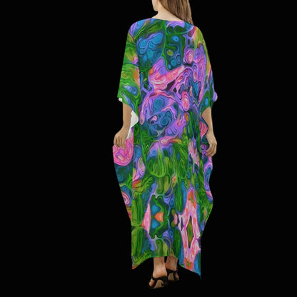 “Wonderweave” Women's Imitation Silk V-neck Kaftan Robe