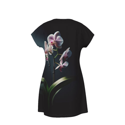 “Phalaenopsis Orchid” Women's Short Sleeve Dress
