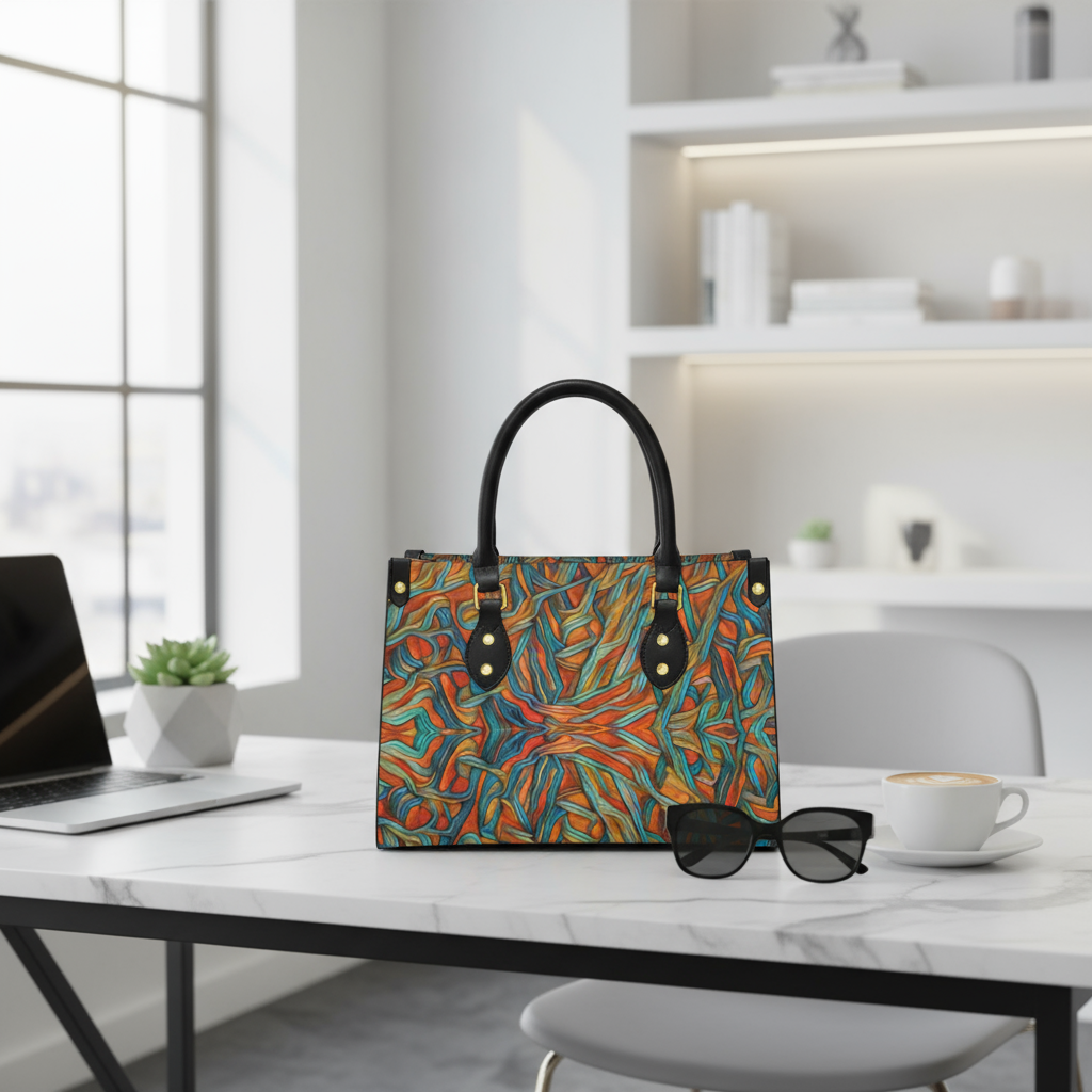 “Outback Breeze” Women's Tote Bag With Black Handle