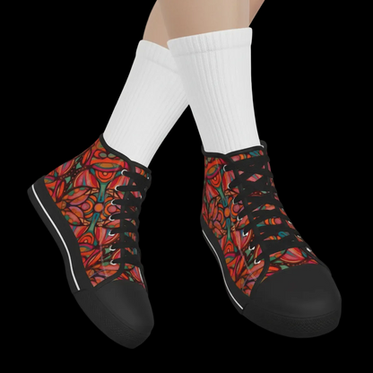 “Bloomfield Scarlet” Men's Black Sole Canvas Shoes