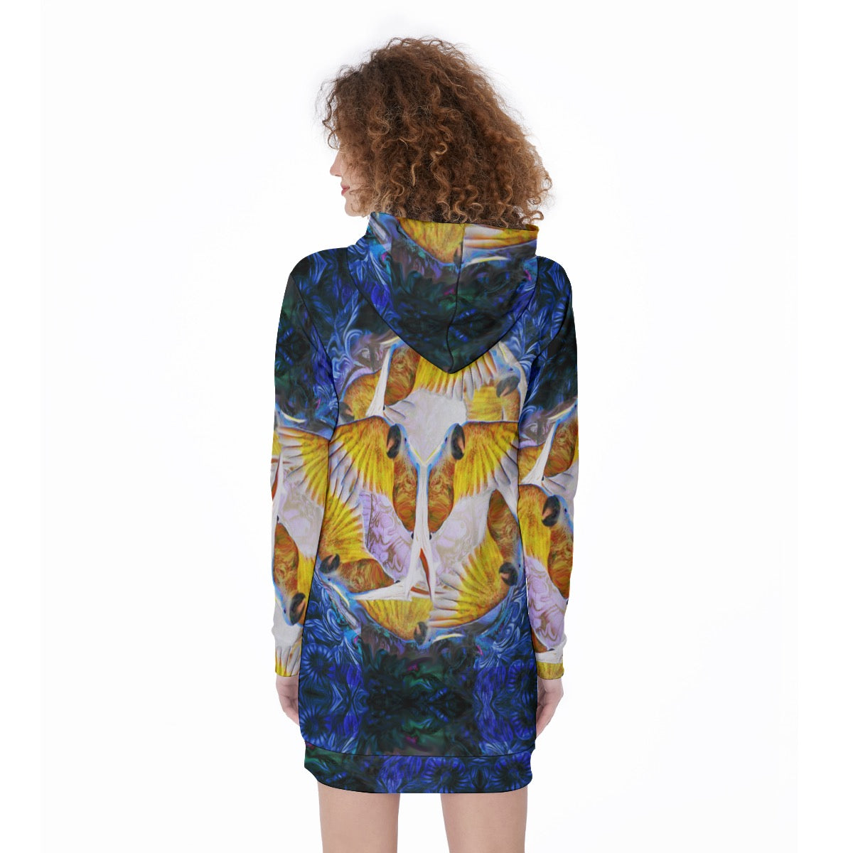 “Luna Flock” Women's Long Hoodie