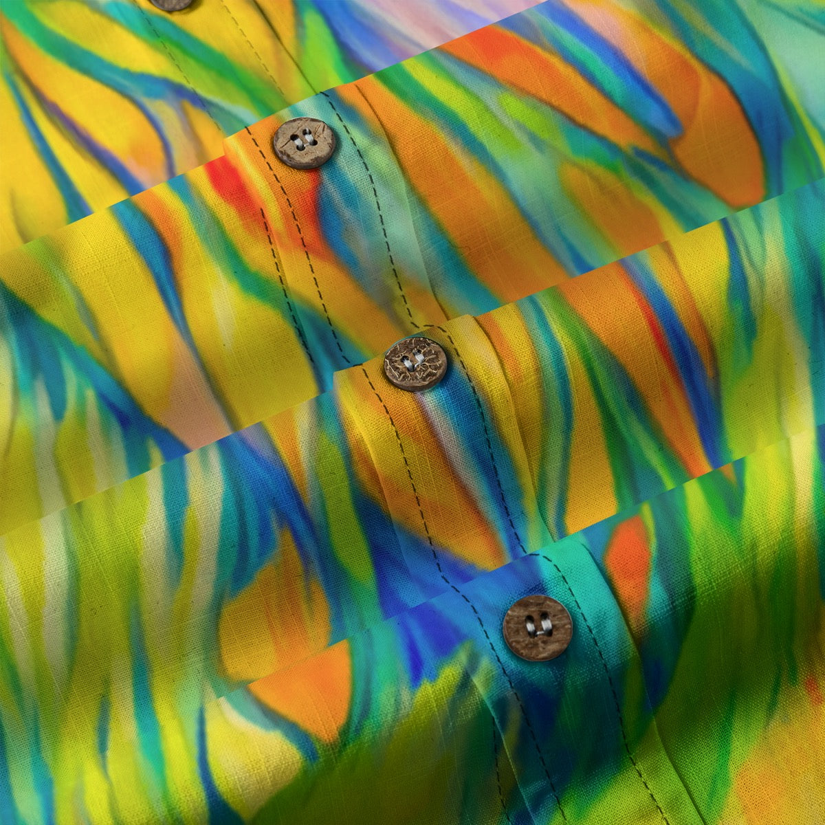 “Iridescence” Men's Casual Lapel Long Sleeve Shirt|125GSM Cotton