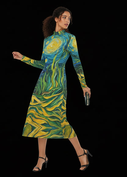 “Vincent Through the Seagrass” Women's Hip Dress