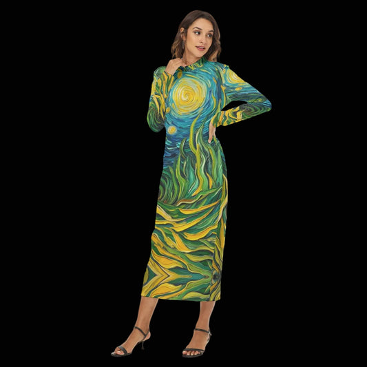 “Vincent Through the Seagrass” Women's Hip Dress