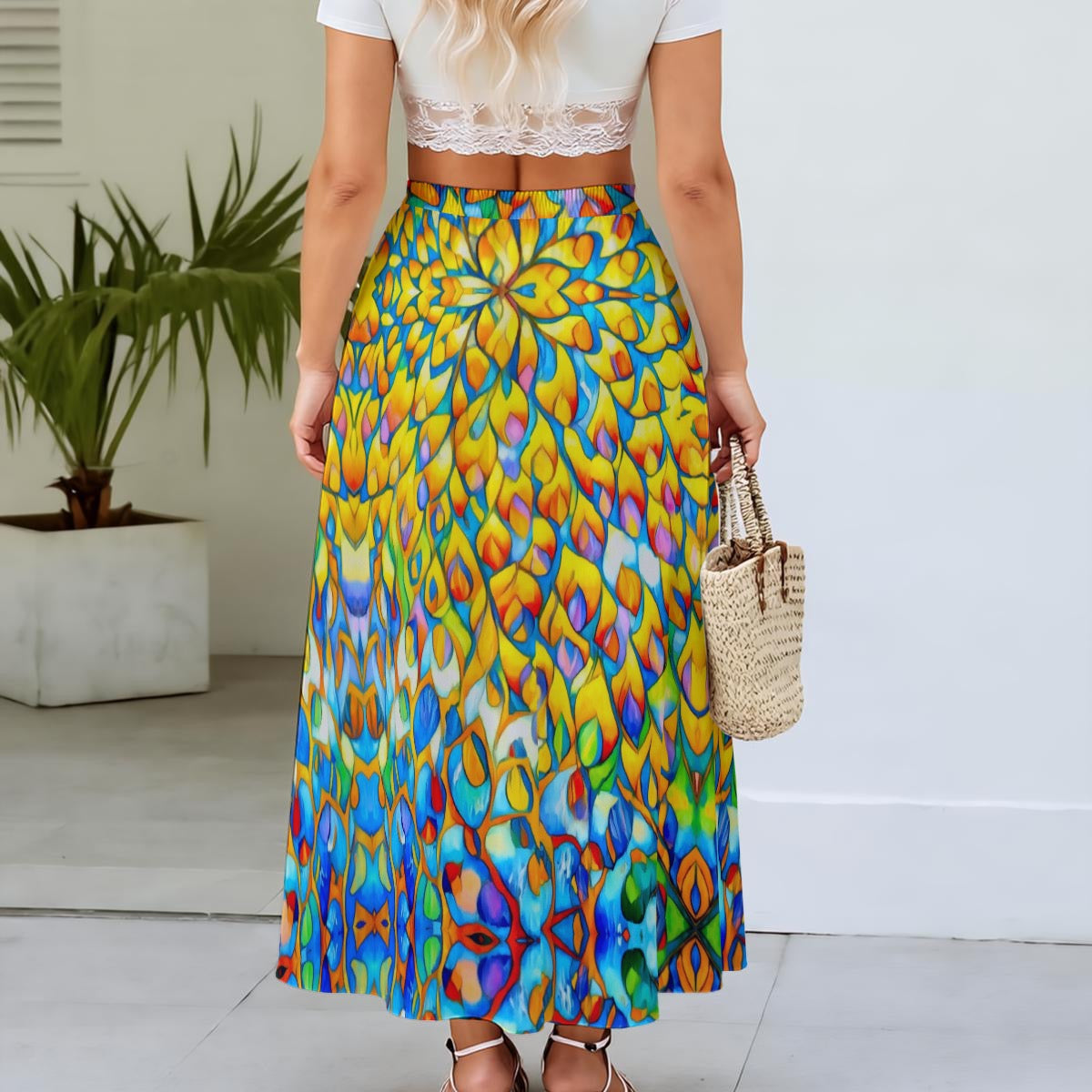 “Prism” Women's Maxi Chiffon Skirts With Lining