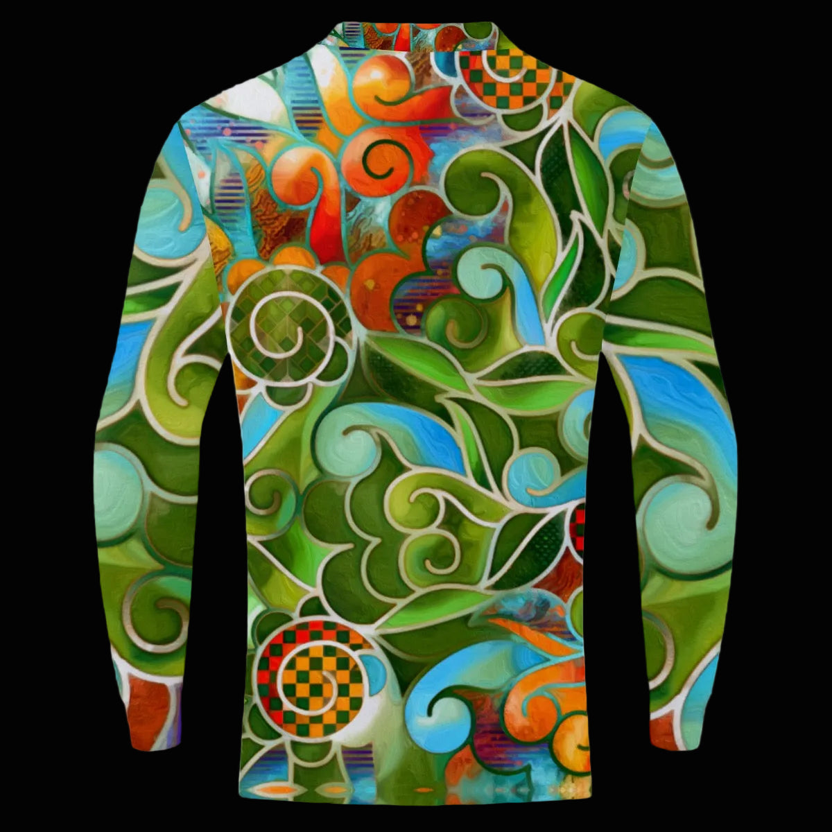 “Verdant Tapestry” Men’s Quarter Zip Pullover Sweatshirt