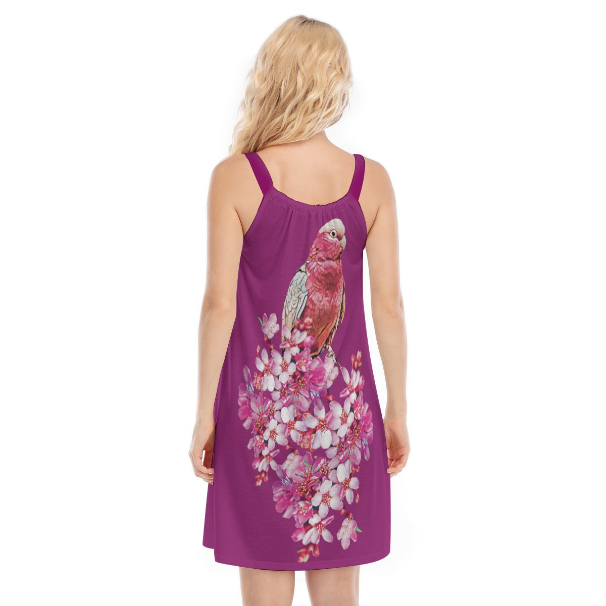 “What a Galah!” Sleeveless Cami Dress with Spaghetti Straps, Beachwear for Women