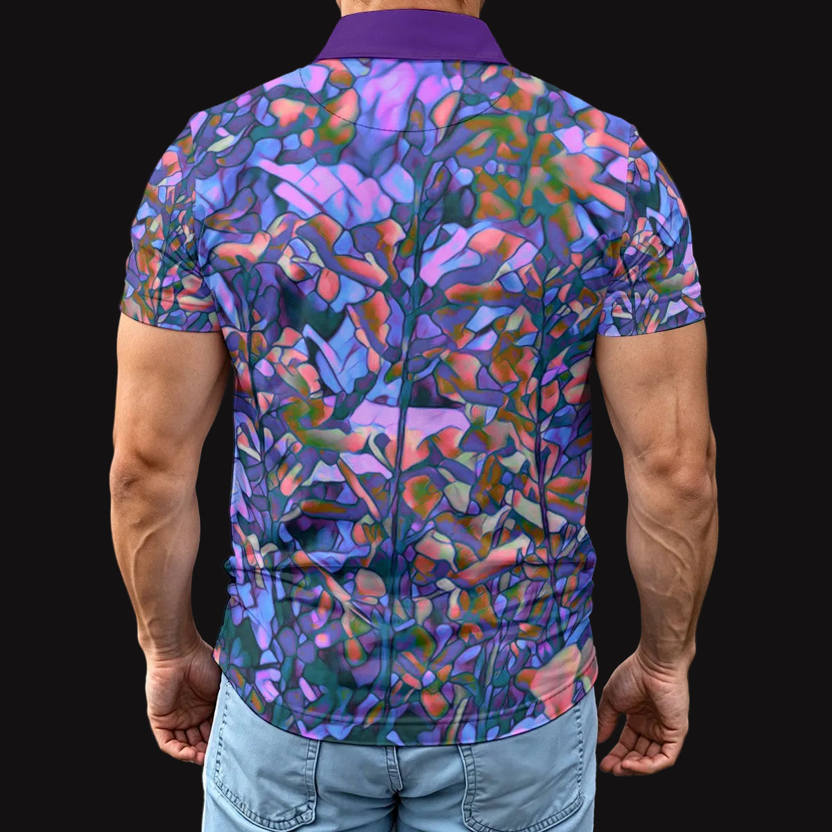 “Amethyst Canopy” Men's Polo Shirt