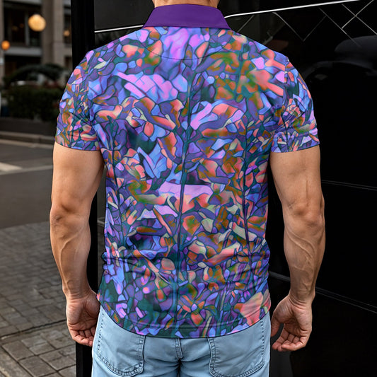 “Amethyst Canopy” Men's Polo Shirt