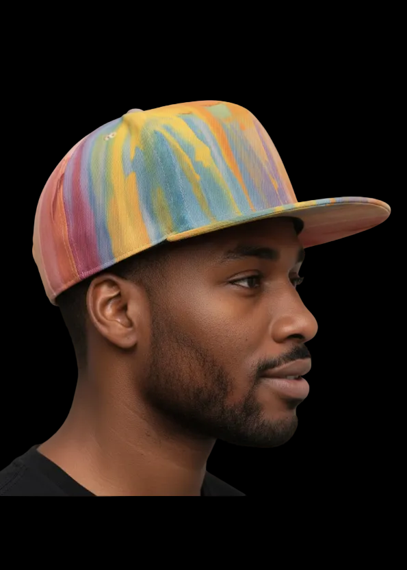 ‘Melt’ Baseball Cap With Flat Brim