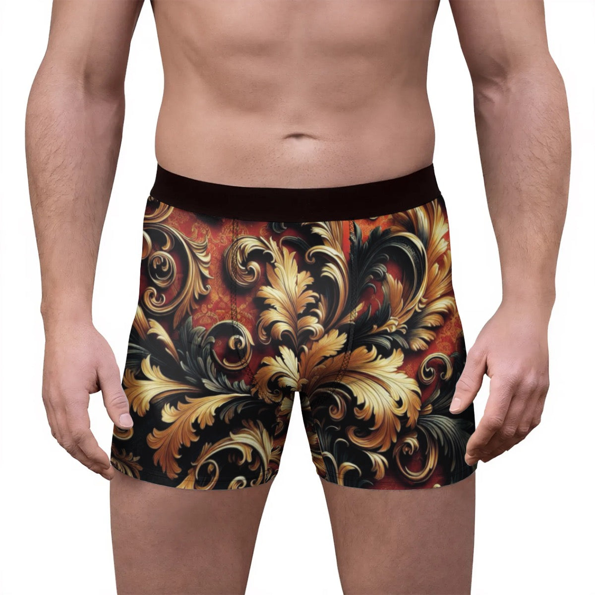 “Baroque” Men's Stretch Boxer Briefs
