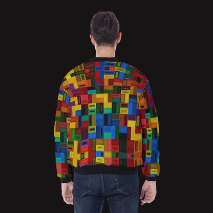 “Blocked” Men's Jacket With Sleeve Pocket