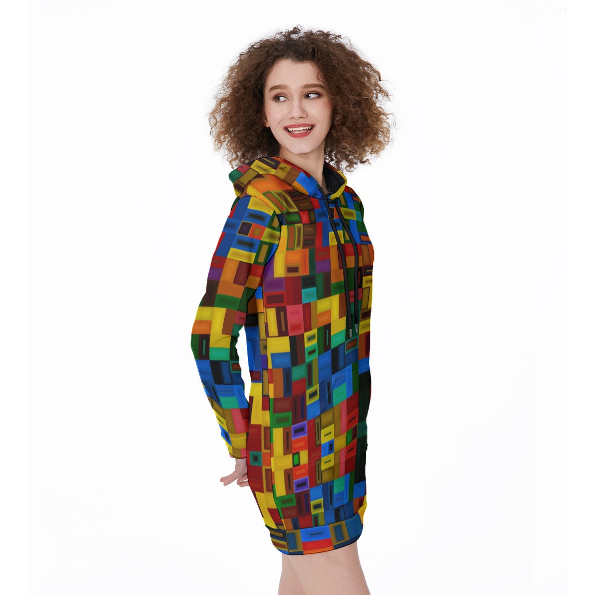 “Blocked” Women's Long Hoodie