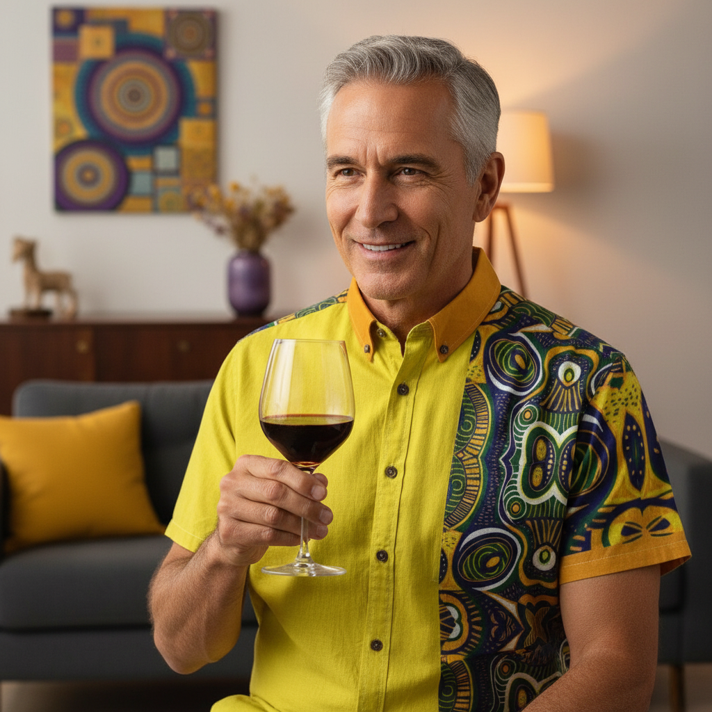 “Ancestral Tapestry” Men's Breathable Cotton Shirt|125GSM